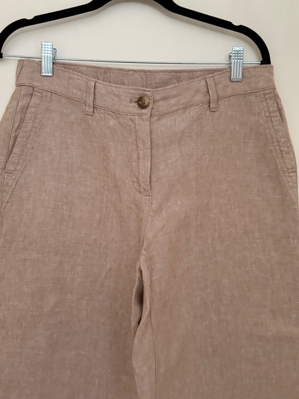 J. Jill Cropped Linen Blend Pants Flax